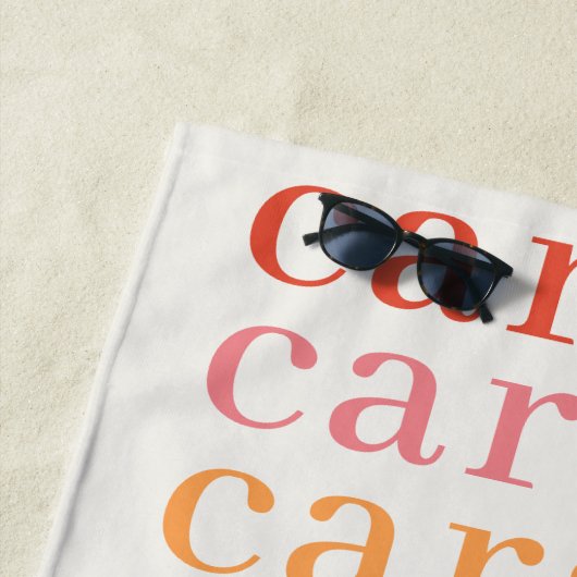 Eenvoudige regenboogtype - Aangepaste herhalingsna Strandlaken (In situ)