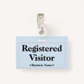 Eenvoudige "Registered Visitor"-badge Badge (Achterkant met clip)