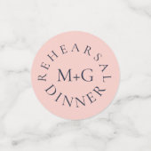 EENVOUDIGE REHEARSAL DINER OXFORD BLUE EN BABY PIN CONFETTI (Kleine voorkant)