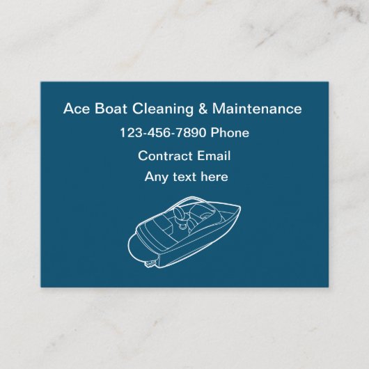 Eenvoudige reiniging en onderhoud van de boot visitekaartje (Voorkant)