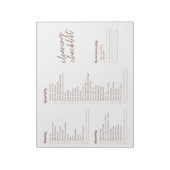 Eenvoudige reinigingschecklist notitieblok (Linkerzijde)