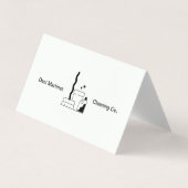 Eenvoudige reinigingsservices voor tekst in wit en visitekaartje (Voorkant)