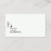 Eenvoudige reinigingsservices voor tekst in wit en visitekaartje (Achterkant)