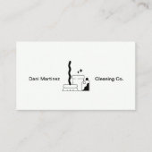 Eenvoudige reinigingsservices voor tekst in wit en visitekaartje (Voorkant)