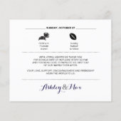 Eenvoudige reisroute voor zwarte en witte bruiloft (Achterkant)