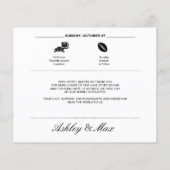 Eenvoudige reisroute voor zwarte en witte bruiloft (Achterkant)