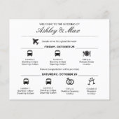 Eenvoudige reisroute voor zwarte en witte bruiloft (Voorkant)