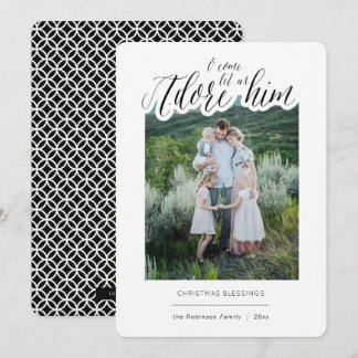 Eenvoudige religieuzen houden van hem kerst Kaart