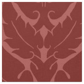 Eenvoudige Renaissance Damask, Brick Red Stof (Close Up)