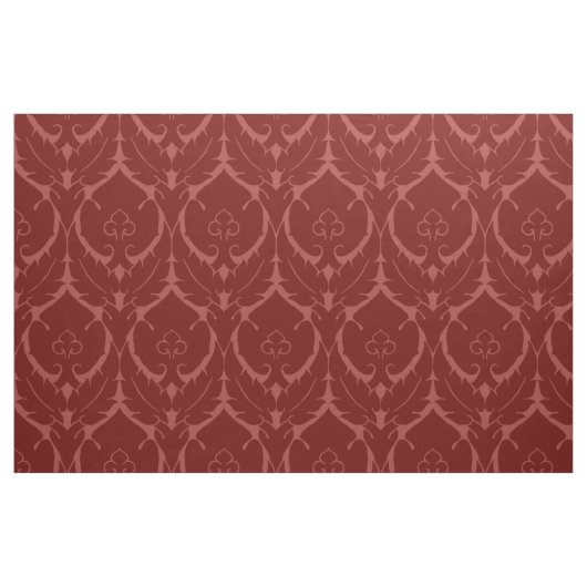 Eenvoudige Renaissance Damask, Brick Red Stof (Fat Quarter)