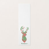 Eenvoudige Rendier Kerstvakantie Groeten Kaart (Buitenkant ongevouwen)