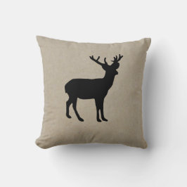 Eenvoudige rendieren | Rustic Holiday Decor Pillow Kussen
