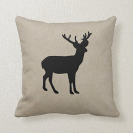 Eenvoudige rendieren | Rustic Holiday Decor Pillow Kussen