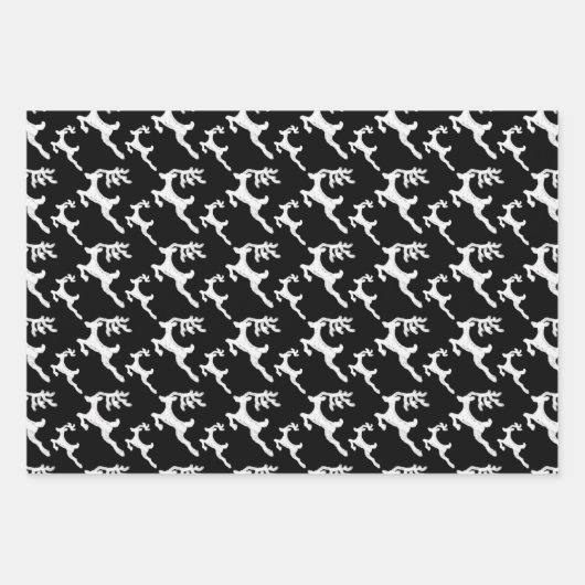 Eenvoudige rendierSilhouette Inpakpapier Vel (Voorkant 2)