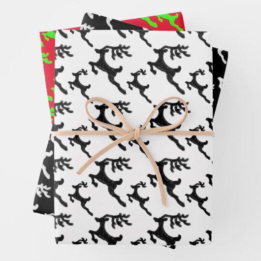 Eenvoudige rendierSilhouette Inpakpapier Vel (In situ)