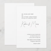 Eenvoudige repetitie diner uitnodiging (Voorkant / Achterkant)