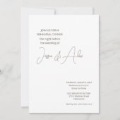 Eenvoudige repetitie diner uitnodiging (Voorkant)