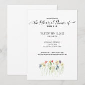 Eenvoudige repetitie voor wilde bloemen kaart (Voorkant / Achterkant)