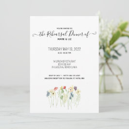 Eenvoudige repetitie voor wilde bloemen kaart