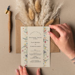 Eenvoudige repetitie voor Wildflower Fern beige We Kaart<br><div class="desc">Dit Eenvoudige Wildflower Fern Wedding Rehearsal Uitnodigingsontwerp is een elegante constructie van klassieke gouden geometrische lijsten die zijn geperst met delicate boho florale groenery bouquets en stengels. Met een palet van tijdloze ivoorbeige achtergronden met eenvoudige klassieke zwarte typografie en witte kleurrijke bloemen, die een prachtig en gepolijst romantisch gevoel creëren....</div>