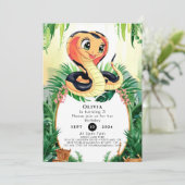 Eenvoudige reptielen Snake Verjaardag Kaart (Staand voorkant)