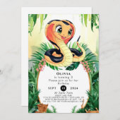 Eenvoudige reptielen Snake Verjaardag Kaart (Voorkant / Achterkant)