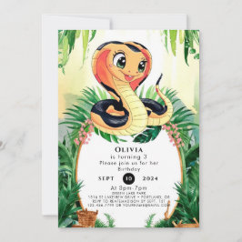 Eenvoudige reptielen Snake Verjaardag Kaart
