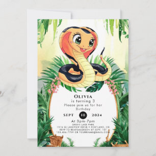 Eenvoudige reptielen Snake Verjaardag Kaart