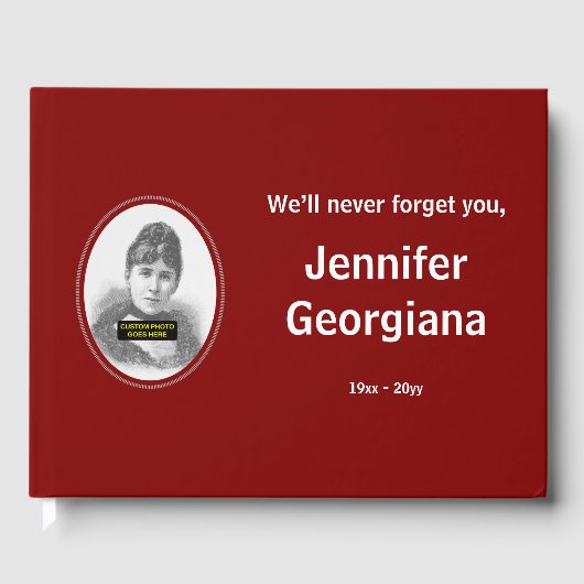 Eenvoudige, respectabele sympathiegids gastenboek (Voorkant)