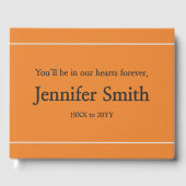 Eenvoudige, respectabele sympathiegids gastenboek (Voorkant)