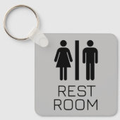 Eenvoudige Restroom Keys voor gastvrijheid of kant Sleutelhanger (Voorkant)