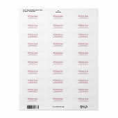 Eenvoudige retouradreslabels etiket (Full Sheet)