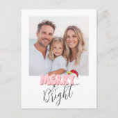 Eenvoudige Retro 1 Foto Vrolijk Helder Schattige K Feestdagenkaart (Voorkant)