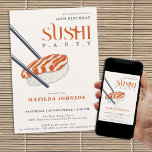 Eenvoudige Retro 50e verjaardag Sushi Party Kaart<br><div class="desc">Eenvoudige Retro 50e verjaardag Sushi Party uitnodiging. Stap in een wereld van smaak en plezier als we je uitnodigen voor een unieke mijlpaalviering - een Sushi Party als geen ander. Ons uitnodigingsontwerp biedt een eenvoudige maar retro esthetische, die de toon zet voor een nacht van culinaire hoogstandjes en nostalgische vibes....</div>