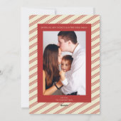 Eenvoudige Retro Aangepaste Foto Kerstmis Feestdagenkaart (Achterkant)