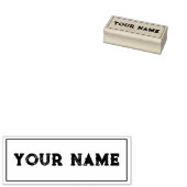 Eenvoudige Retro Aangepaste Naam Rubberstempel (Gestempeld)