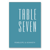 Eenvoudige Retro Aangepaste namen Bindend Blauwgro Kaart (Voorkant)