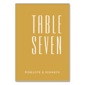 Eenvoudige Retro aangepaste namen Weddenschap Geel Kaart (Achterkant)