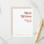 Eenvoudige retro | Blush Pink Weddengoedkaart Advieskaart<br><div class="desc">Deze eenvoudige retro | "blush roze bruiloft well wil card" is perfect voor je klassieke, schimmelige aardse tangen bruiloft. Het ontwerp bevat een minimalistische hippie rustic boho font. Het neutrale Zuidwest-woestijnkleurenpalet en de rijke bosmische middeleeuwse letters combineren voor een perfect, minimaal modern western bestemmingsontwerp. Voel vrij om de kleur te...</div>