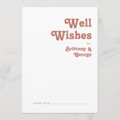 Eenvoudige retro | Blush Pink Weddengoedkaart Advieskaart (Voorkant)