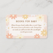 Eenvoudige Retro Boho Daisy Baby shower boeken voo Informatiekaartje (Voorkant)