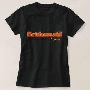 eenvoudige retro bruidsmeisje typografie t-shirt