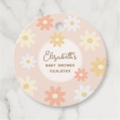 Eenvoudige Retro Chic Boho Daisy Meisje Baby showe Bedankjes Labels (Voorkant)