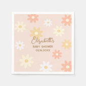 Eenvoudige Retro Chic Daisy Boho Meisje Baby showe Servet (Voorkant)