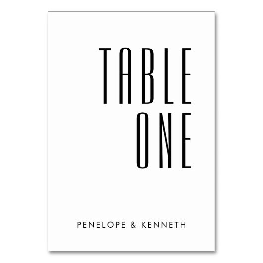 Eenvoudige Retro Custom Names Weddenschap Solid Wh Kaart (Voorkant)