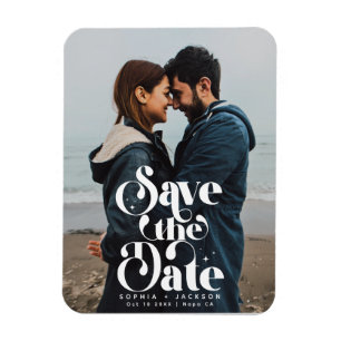 Eenvoudige Retro De datumfoto opslaan Magneet