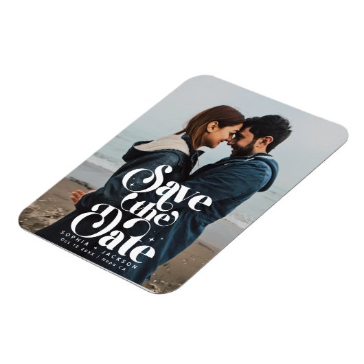 Eenvoudige Retro De datumfoto opslaan Magneet (Linkerzijde)