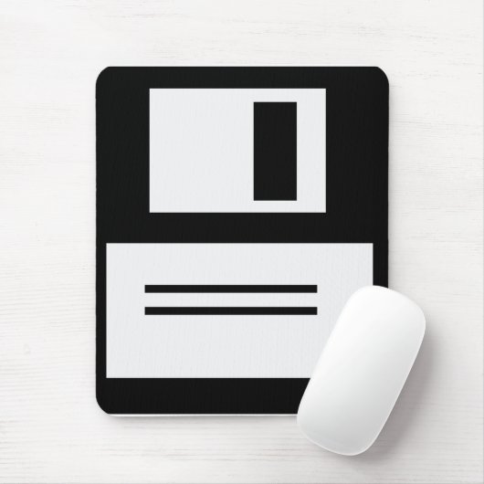 Eenvoudige Retro-diskettestation Muismat (Met muis)