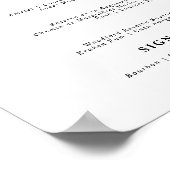 Eenvoudige Retro Drink in Love Wedding Bar Menu Poster (Hoek)