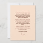 Eenvoudige Retro foto Afstuderen dank u Bedankkaart (Achterkant)